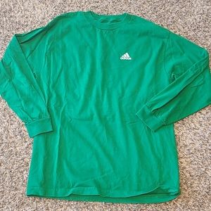 Adidas Long Sleeve Cotton Green Shirt